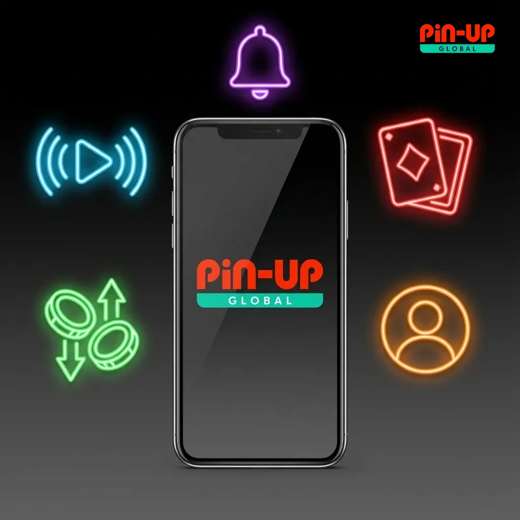 Pin-Up mobile app interface showing casino games, cricket betting options, and payment methods for Indian players