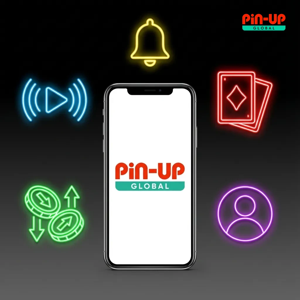 Pin-Up mobile app interface showing betting options, casino games, payment methods, and bonus offers for Indian users