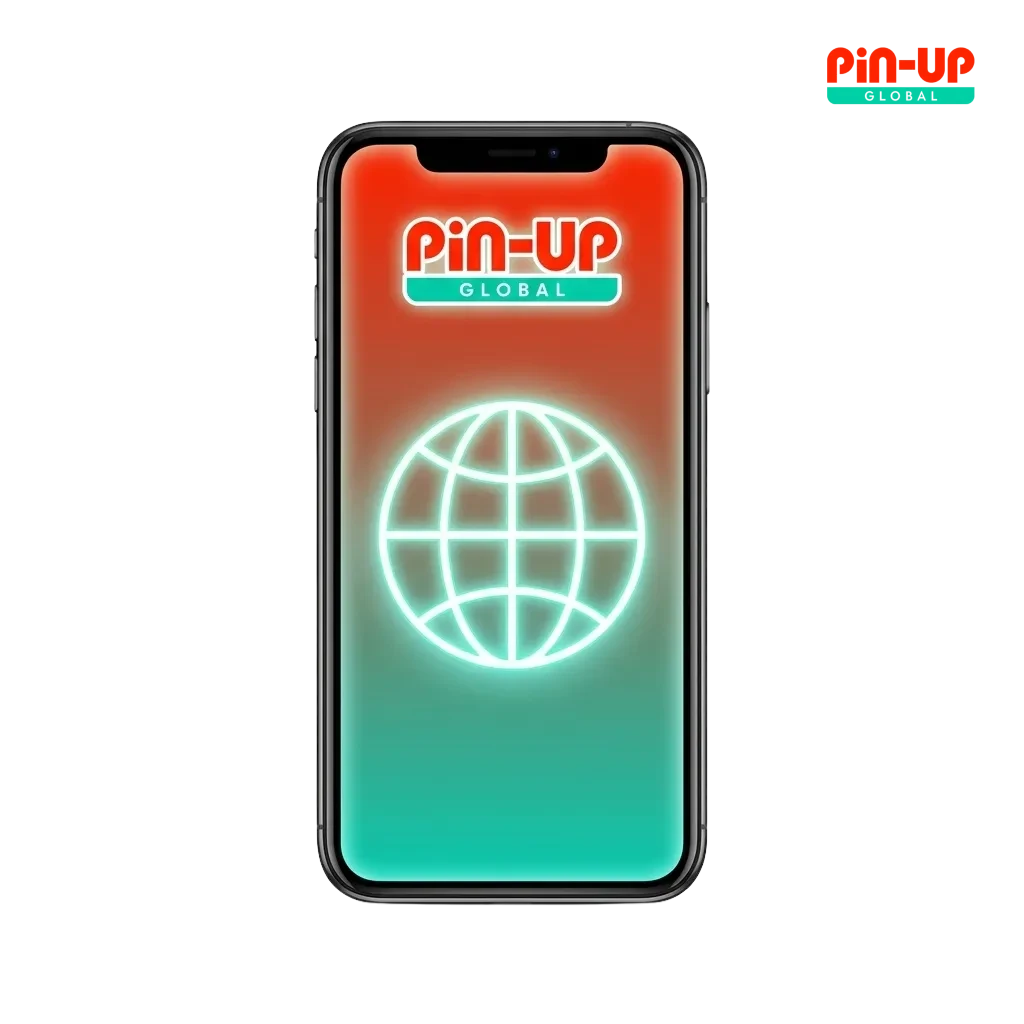 Pin-Up mobile app interface showing casino games and sports betting options for Android and iOS users in India