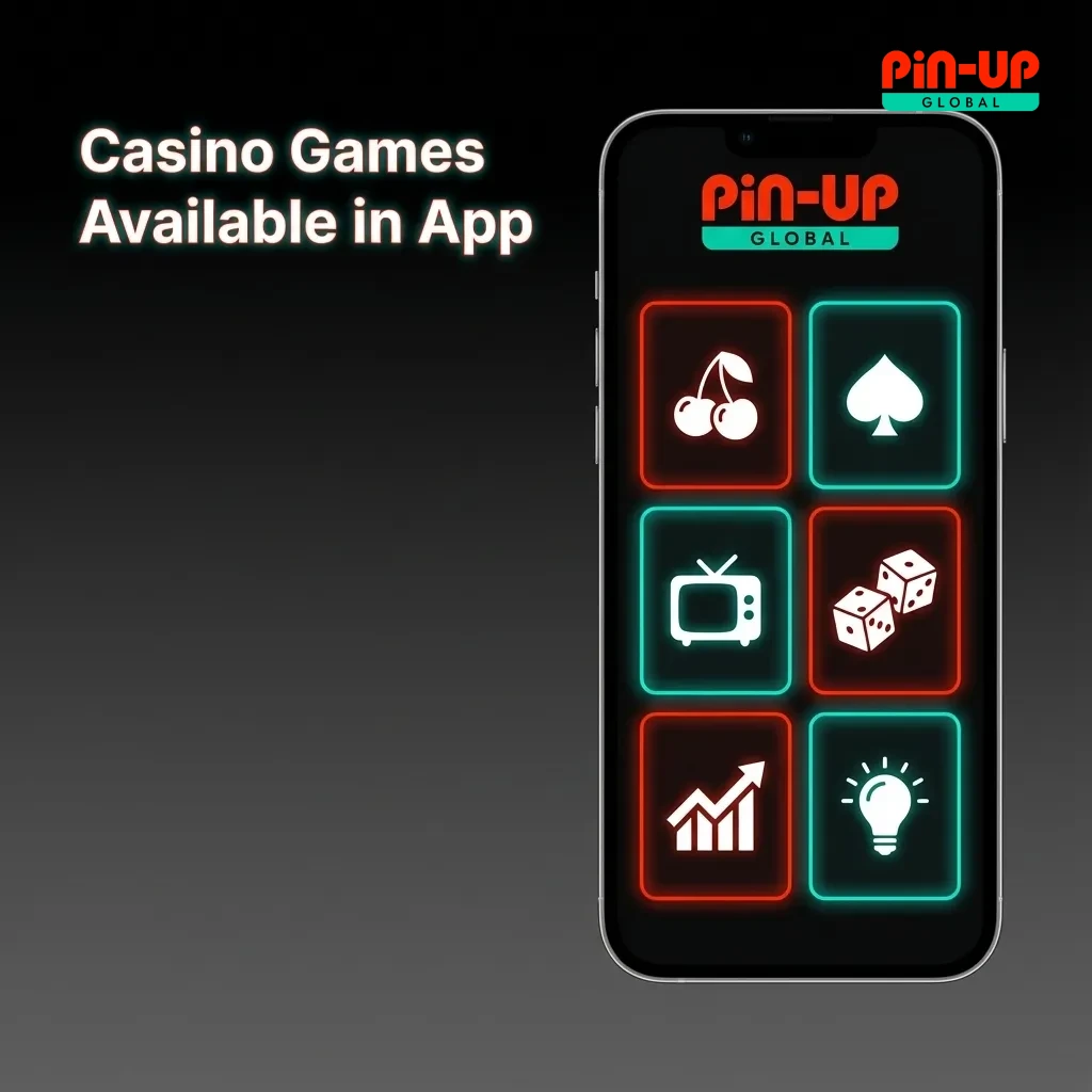 Pin-Up casino app featuring popular slots like Book of Dead, Starburst, and live games from top providers