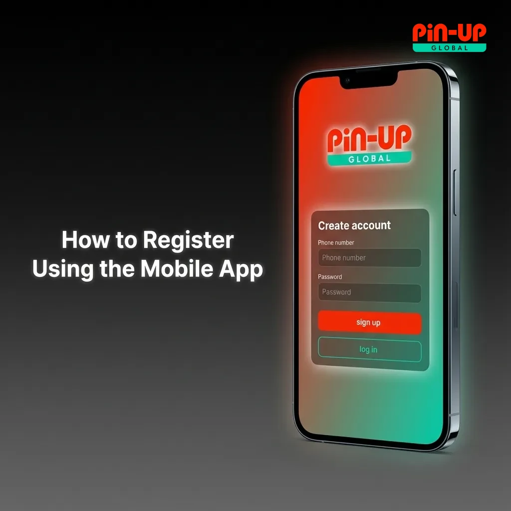 Mobile app registration screen showing step-by-step sign-up process with multiple login options
