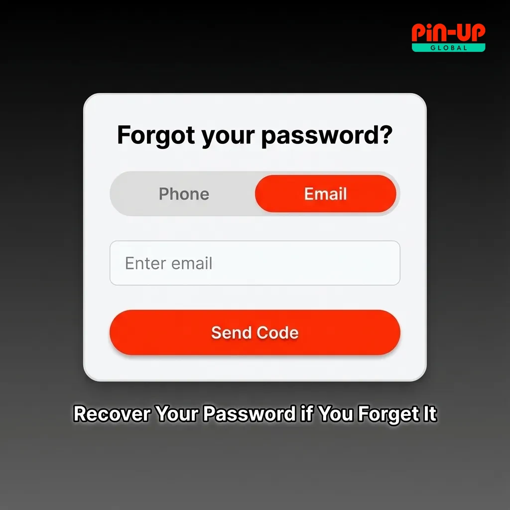 Password recovery screen showing forgot password link and email/phone input field for account access restoration