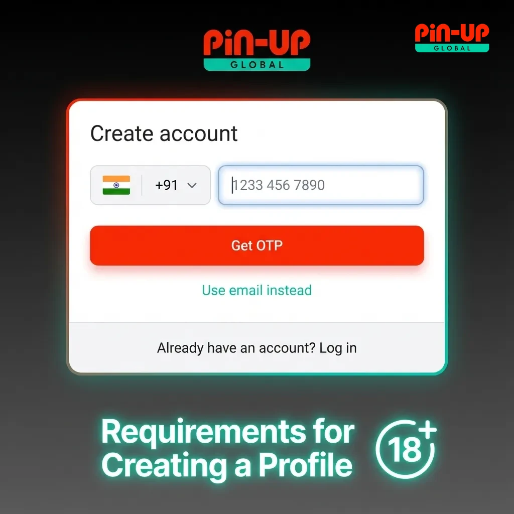 Requirements for creating a profile on Indian gambling platform: age 18+, one account per person, accurate information required.