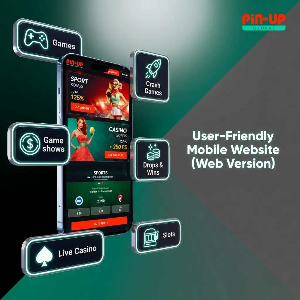 Mobile casino website interface showing instant browser-based gaming without downloads on smartphone screen