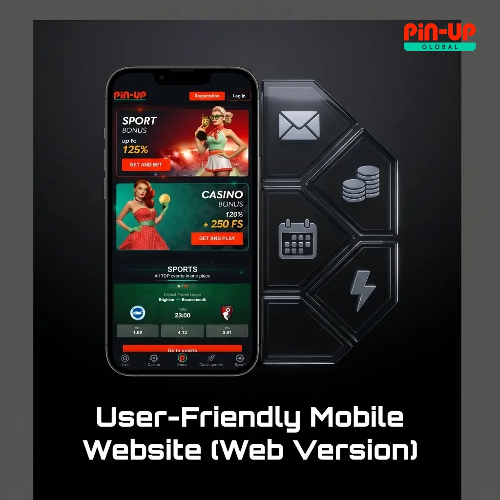 Mobile casino website interface showing browser-based gaming platform accessible on smartphone without download