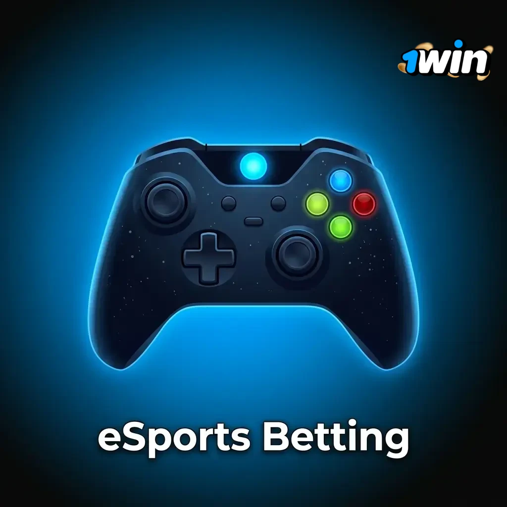 1win eSports betting interface showing global tournament and regional league options with diverse market selections