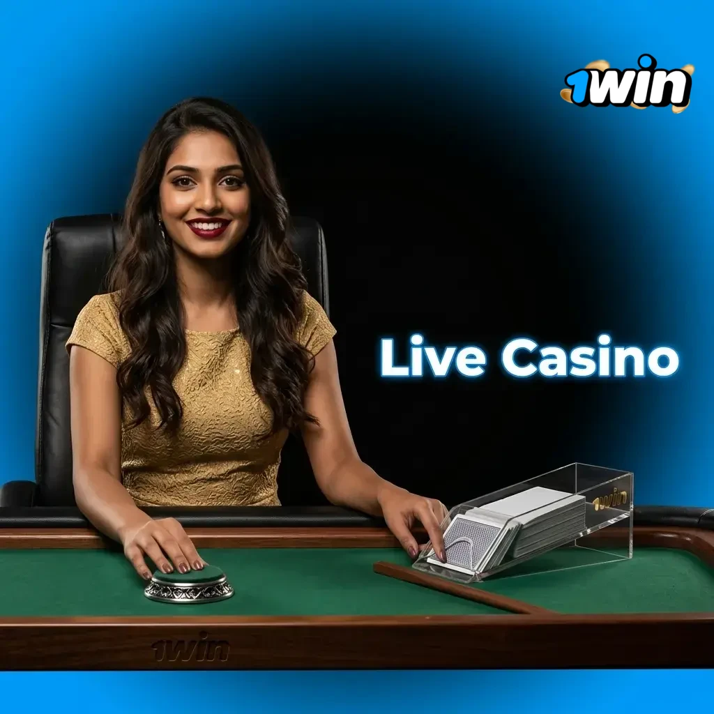1win live casino with professional dealers streaming real-time blackjack, roulette, baccarat, and Indian table games in HD