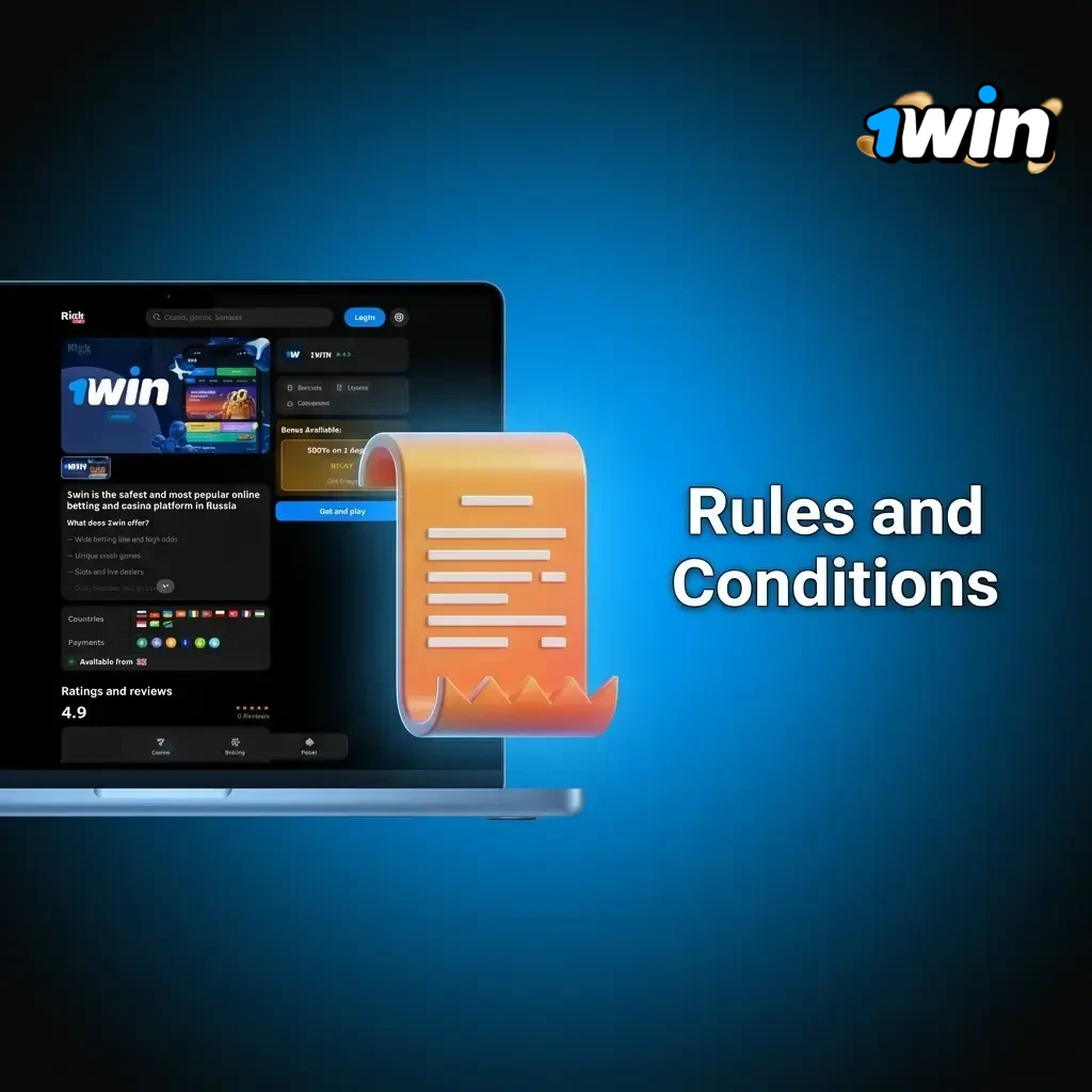 1win platform rules: age limit 18+, one account per player, bonus terms, KYC verification, and responsible account use policy