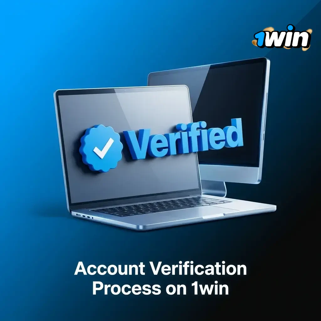1win account verification process showing ID upload steps for Aadhaar, PAN card or passport submission